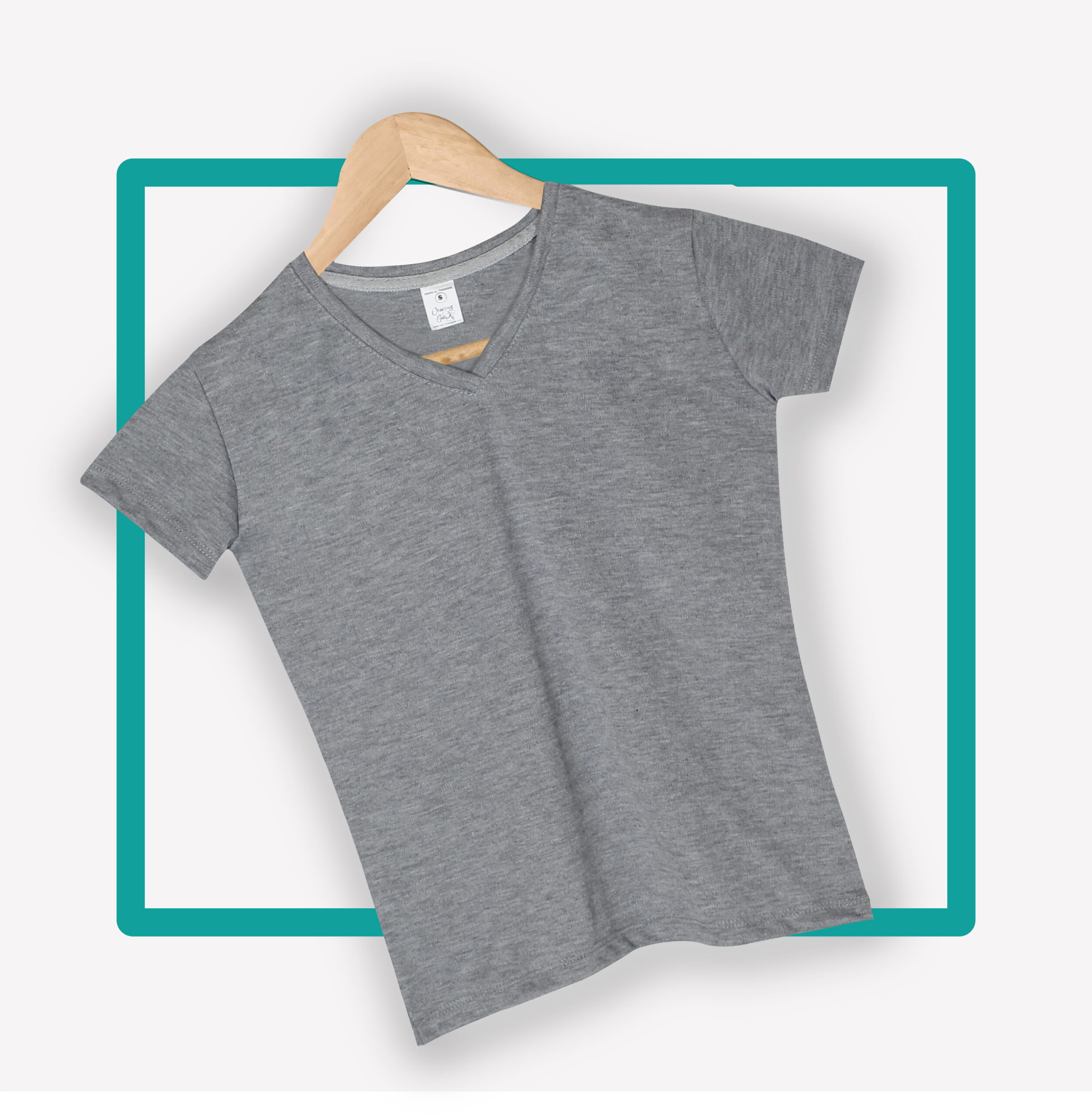 Camiseta-manga-rangla-corta-gris-jaspe